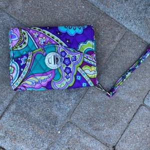 Vera Bradley Purple Paisley wristlet